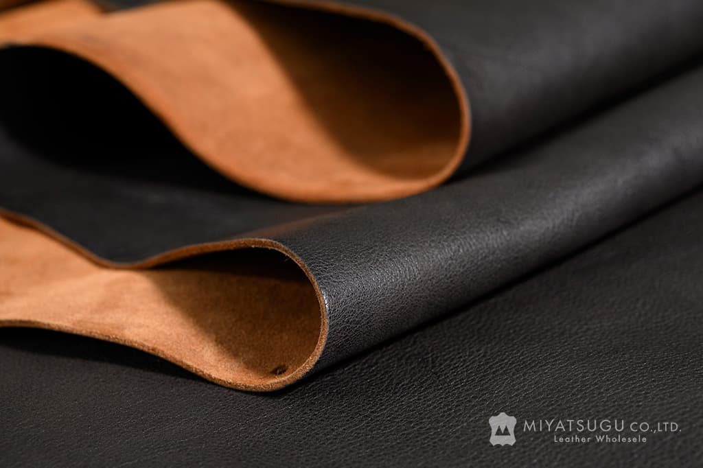 たつのナチュラルグレイン（牛半裁・茶芯）｜革販売ミヤツグ - 皮革