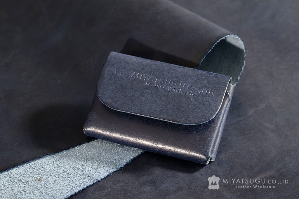 江戸の藍染めレザー・モストロ（牛半裁・藍染め）｜革販売ミヤツグ