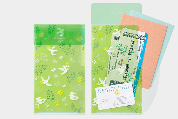 クリアファイル｜3ポケットクリアホルダー＜A5スリム＞ フラップ付