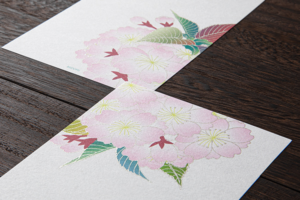 一筆箋｜紙シリーズ｜一筆箋 シルク 鞠桜柄(89583006)｜ミドリ