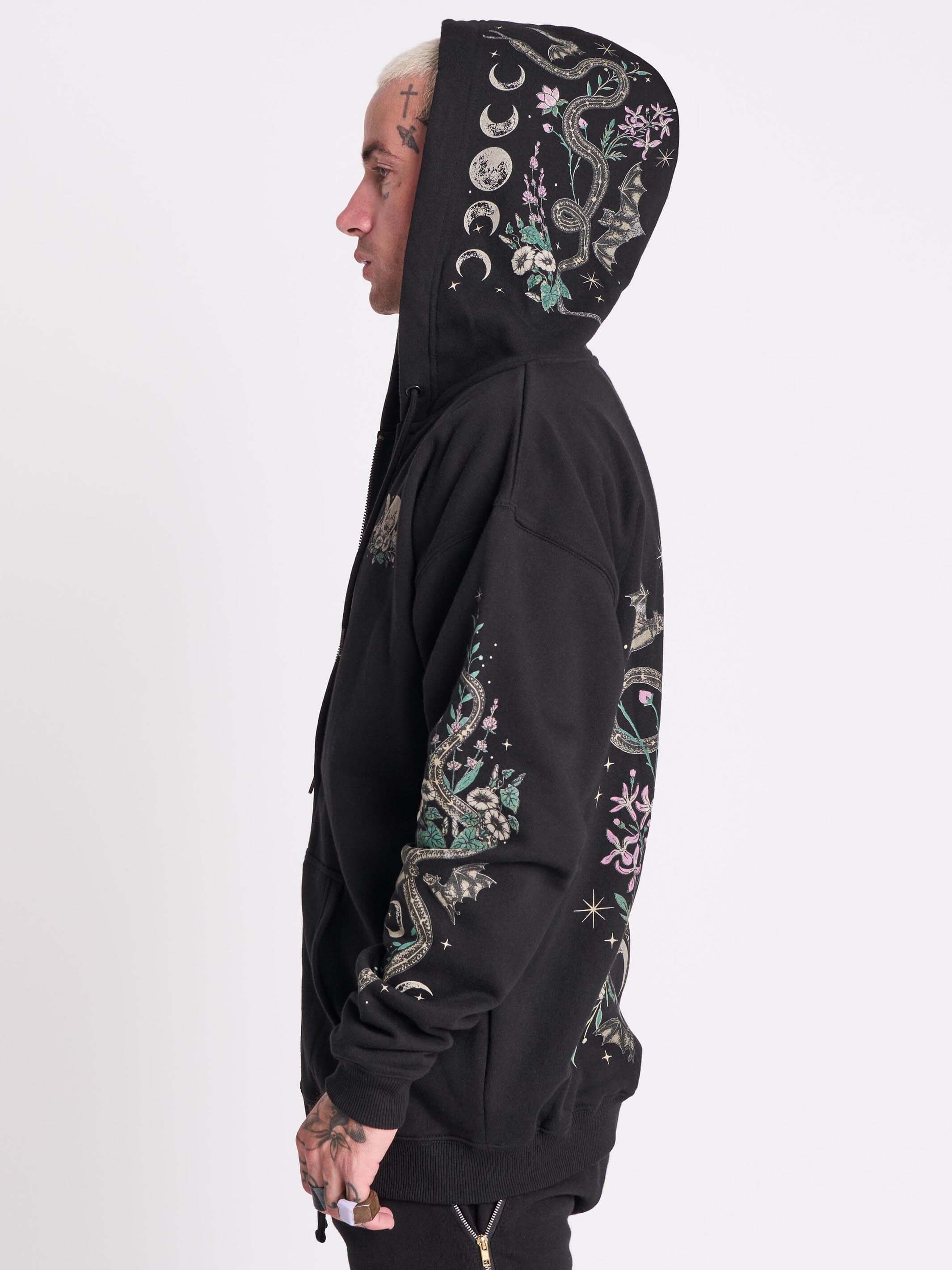 Moon Phase Garden Hoodie – Midnight Hour