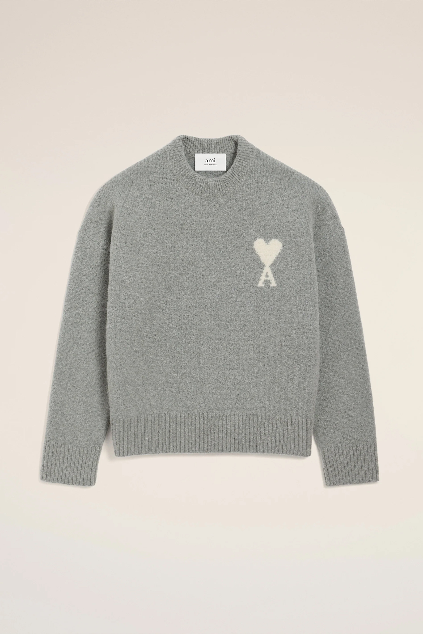 AMI PARIS Relaxed Fit Alpaca Blend Crew Neck Sweater | UKS836KN0135058