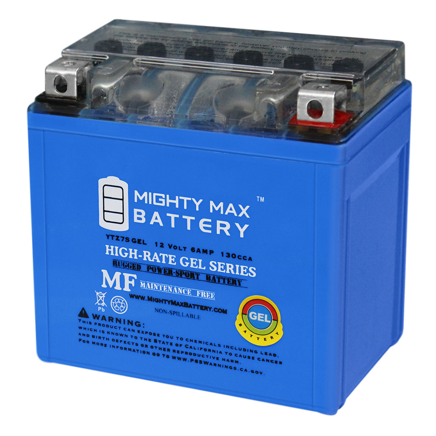 12V 6AH GEL Battery for Yamaha 250 WR250X, R 08-15 - MightyMaxBattery