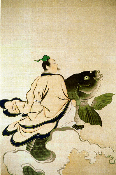 琴高仙人図（酒井抱一筆） - MIHO MUSEUM