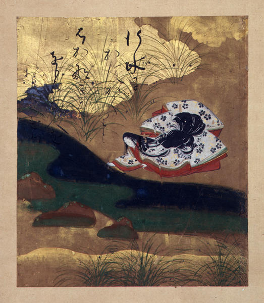 伊勢物語図色紙 第五十段・鳥の子 伝俵屋宗達筆 - MIHO MUSEUM