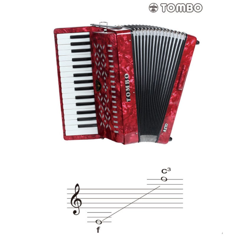 TOMBO TB-32A トンボ アルト 合奏用 アコーディオン 32鍵 クリーニング