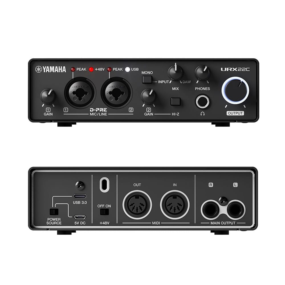 YAMAHA オーディオ MIDI インターフェイス URX22C / 2コンボ入力 USB-C