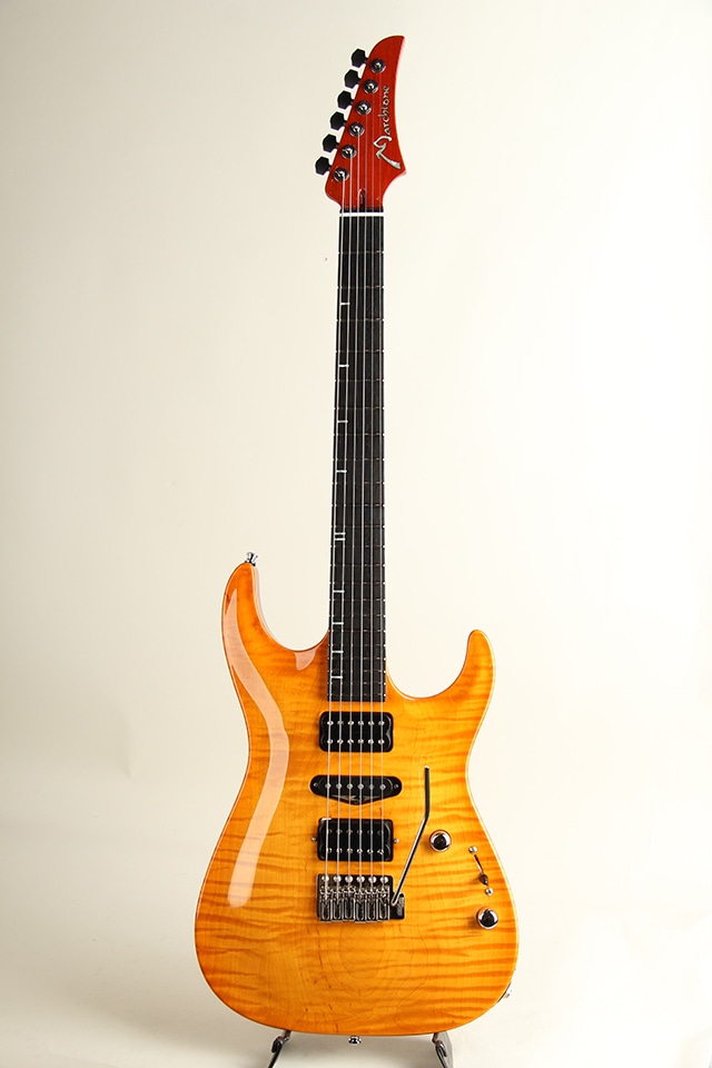 Neck-Through Carve Top 1pcs Figured Maple Top Mahogany H/S/H Trans