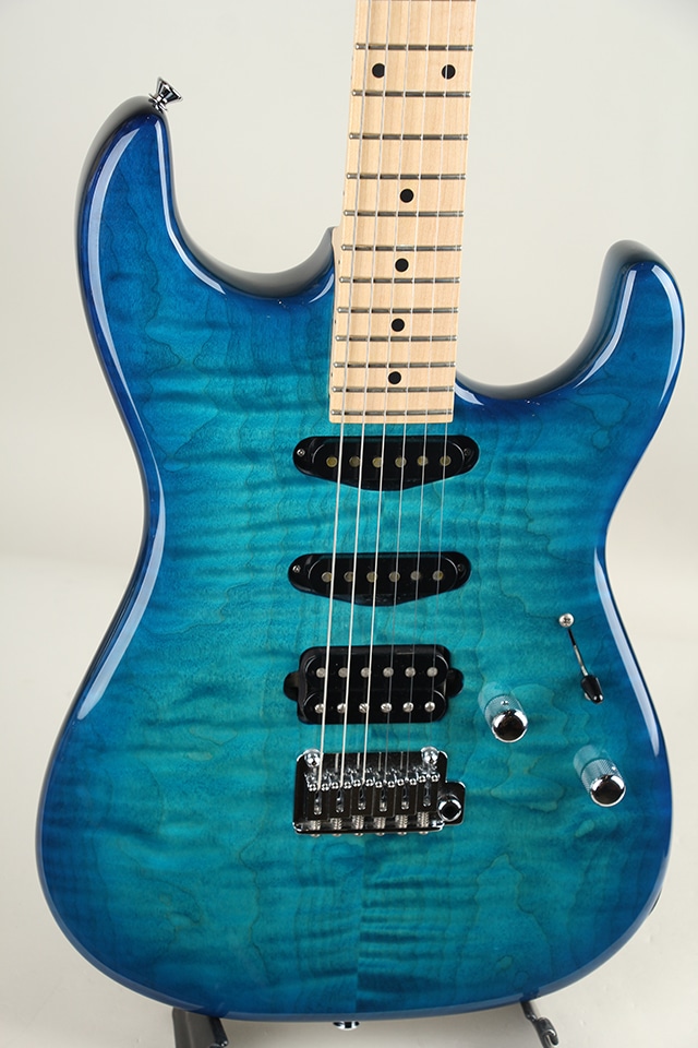 ST-6G Custom Drop Top Quilt / Alder Trans Blue Burst: エレキギター