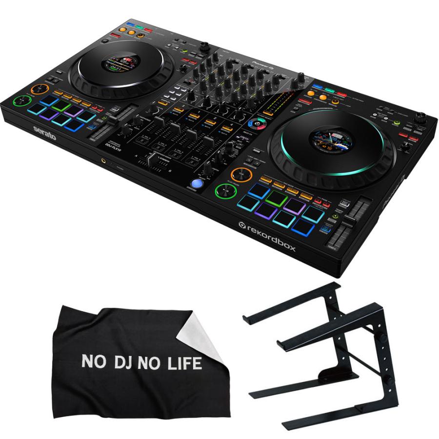 Pioneer 4CH DJコントローラー DDJ-FLX10 + PCスタンド + ダストカバー