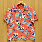 SUNSURF(サンサーフ)『KABUKI MAKE UP/歌舞伎』縮緬レーヨン半袖アロハ