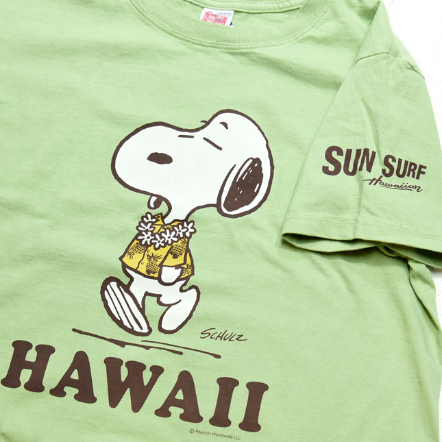 SUNSURF】サンサーフ×PEANUTS『HAWAII』SNOOPY・スヌーピー半袖Tee/ss78116
