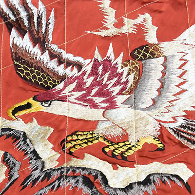 東洋スカジャン・港商SPECIAL EDITION「ALASKA MAP×EAGLE」サテン