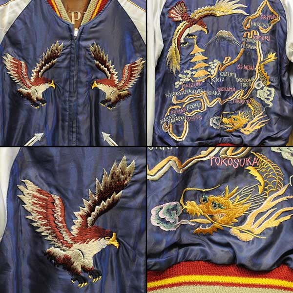 テーラー東洋 2面用 スカジャン 日本地図 鷹 限定 スカジャン