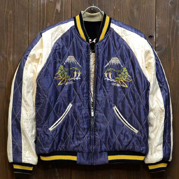 テーラー東洋スカジャン「白虎×鷹龍」別珍×サテンキルト・リバーシブル