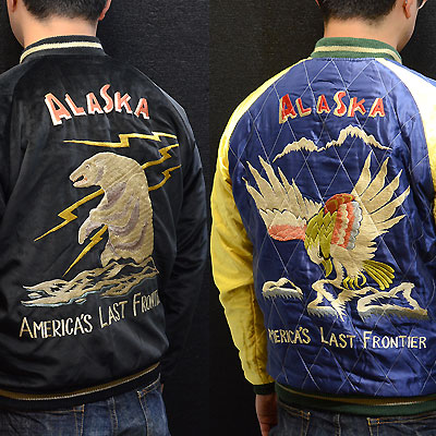 テーラー東洋スカジャン「POLAR BEAR×EAGLE」別珍×サテンキルト