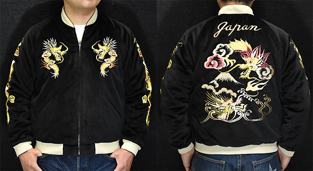 東洋スカジャン【DUELLING DRAGON×LANDSCAPE】別珍スカ・NO-390