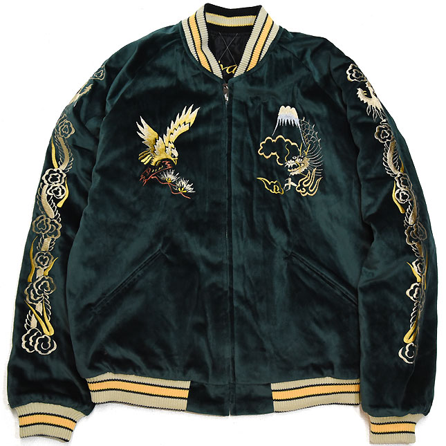 東洋スカジャン「EAGLE×JAPAN MAP」別珍スカ・NO-395/tt14895-145