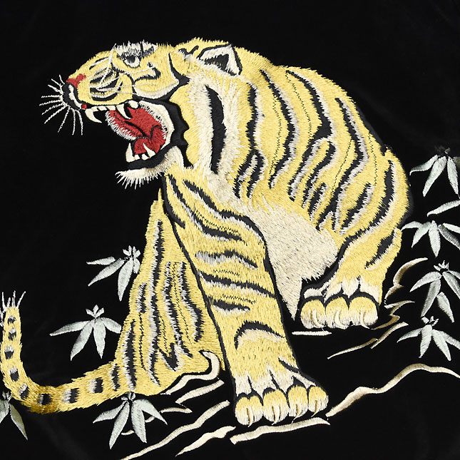 東洋スカジャン「ROARING TIGER×WHITE EAGLE」別珍スカ・NO-402