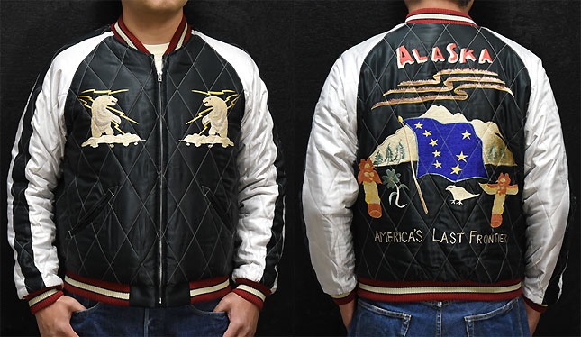 東洋スカジャン「MOUNTAIN GOAT×ALASKAN FLAG」別珍スカ・NO-403