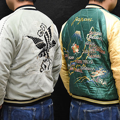 東洋スカジャン「BLACK EAGLE×JAPAN MAP」別珍スカ・NO-404/tt15544-141