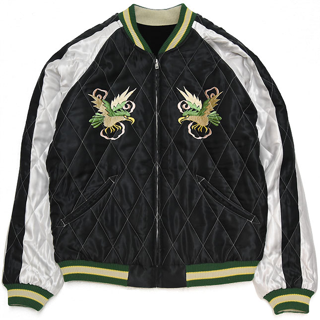 東洋スカジャン「SNAKE & SKULL×DRAGON & TIGER」別珍スカ・NO-405