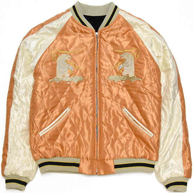 東洋スカジャン「POLAR BEAR×ALASKA MAP」別珍スカ・NO-406/tt15792-119