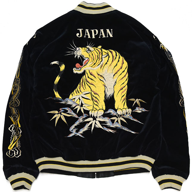 東洋スカジャン「ROARING TIGER×JAPAN MAP」別珍スカ・NO-407/tt15792-128