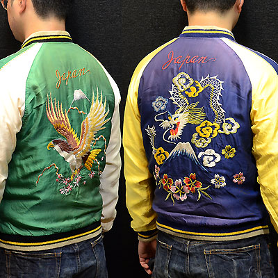 テーラー東洋スカジャン【EAGLE×DRAGON】サテンスカ・エージングモデル