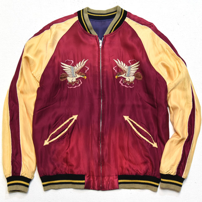 テーラー東洋スカジャン【舞妓×Eagle】サテンスカ・エージングモデル