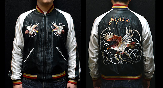 テーラー東洋スカジャン【EAGLE×JAPAN MAP】鷹×日本地図・復刻