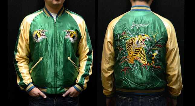 テーラー東洋スカジャン【LANDSCAPE×TIGER】日本庭園×虎・復刻