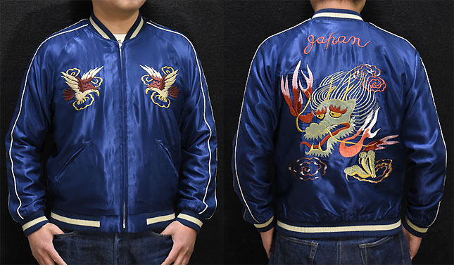 東洋スカジャン「DRAGON HEAD×ROARING TIGER」リバーシブルアセテート