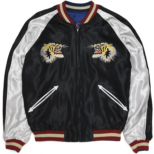 東洋スカジャン「DRAGON HEAD×ROARING TIGER」リバーシブルアセテート