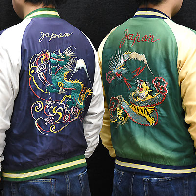 東洋スカジャン「DRAGON×DRAGON & TIGER」サテンスカ・エージング