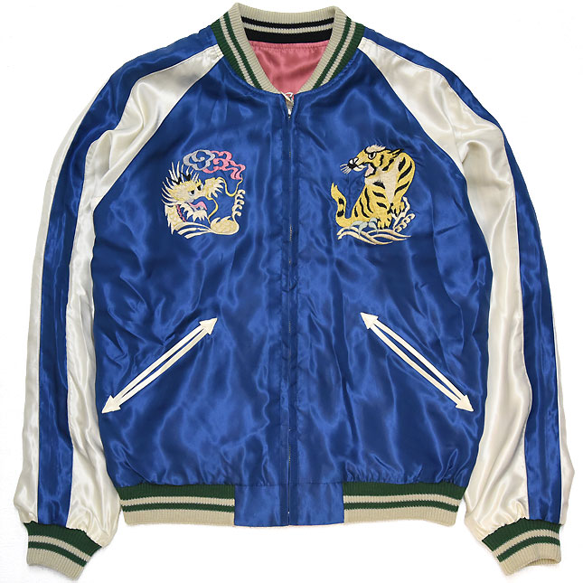 東洋スカジャン「WHITE EAGLE×LANDSCAPE」リバーシブルアセテート