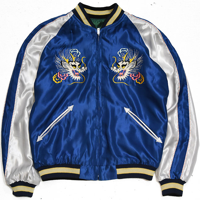 東洋スカジャン「DRAGON×BLACK EAGLE」リバーシブルサテンスカ・NO-905