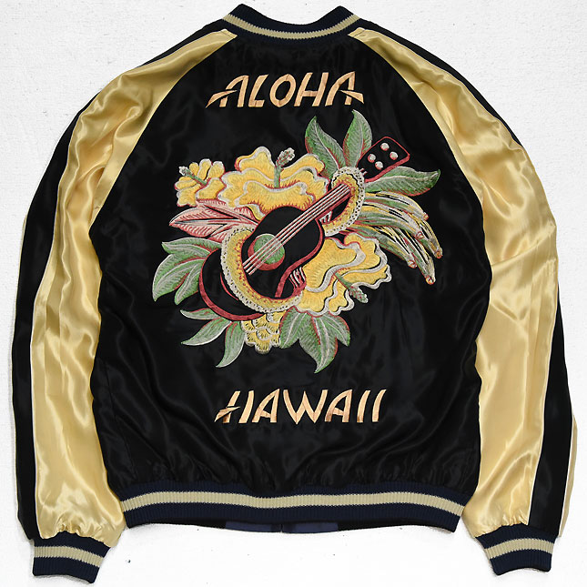 東洋スカジャン「KING KAMEHAMEHA×UKULELE」リバーシブルサテンスカ