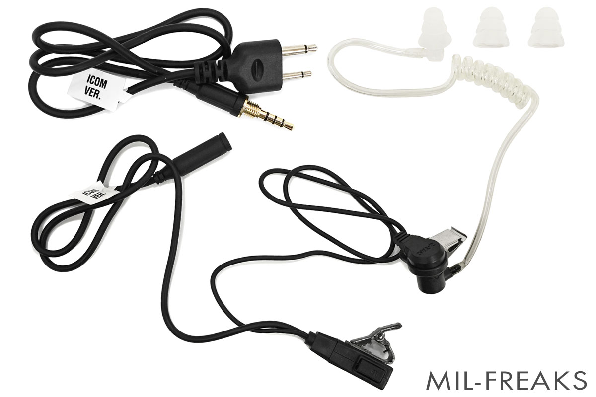 ZTactical FBIスタイル Low Profile マイクPTT + カナル型イヤホン