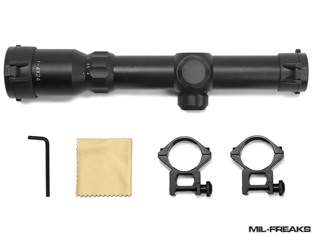 Aim-O CQB ショートスコープ 1-4X 24mm │ ミリタリーショップ MIL-FREAKS