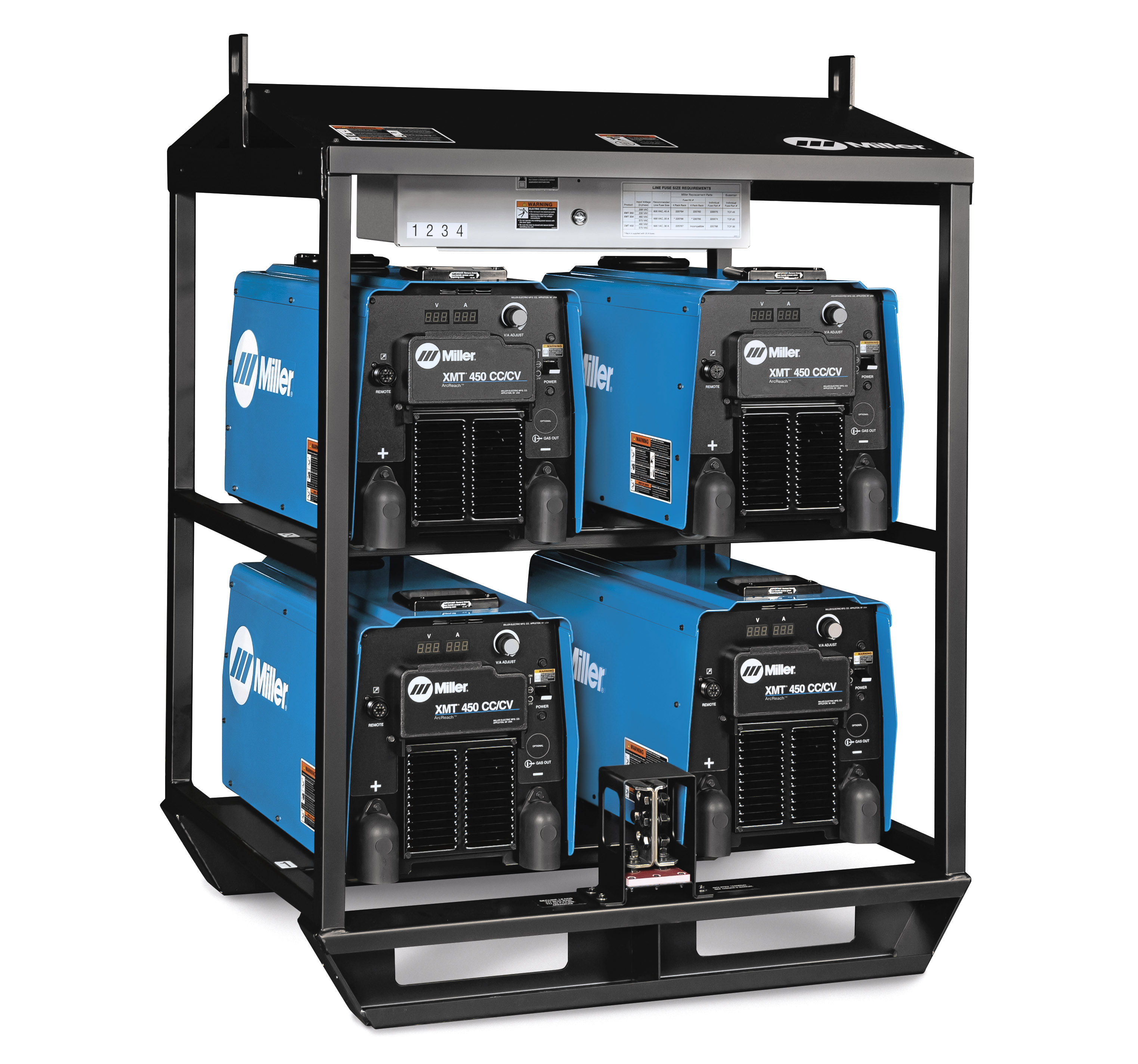 XMT® 450 CC/CV 230/460 V, ArcReach™, 4-Pack Rack, 1/2 in. studs