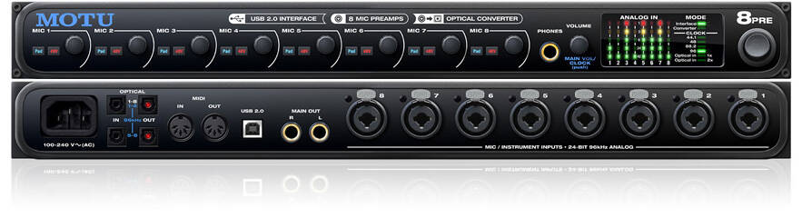 MOTU 8pre USB 初回限定特価！多入出力 USBオーディオI/Fとしては