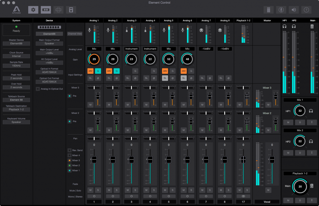 Apogee Control Remote 発売！Element / Symphony I/O Mk IIを手元で