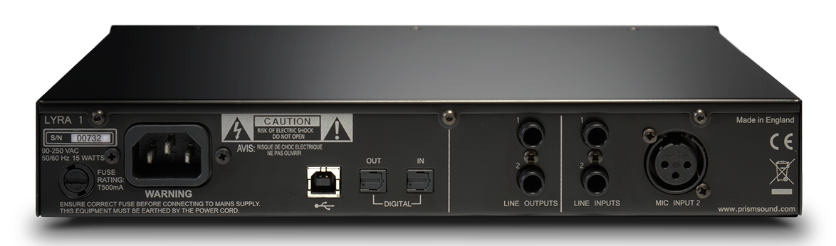Prism SoundがUSBオーディオインターフェイスLyra1/Lyra2のブラック