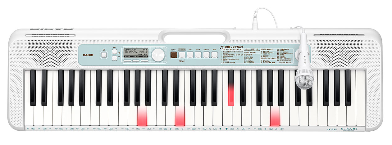 CASIOが光ナビゲーションキーボード「Casiotone LK-335」を発売