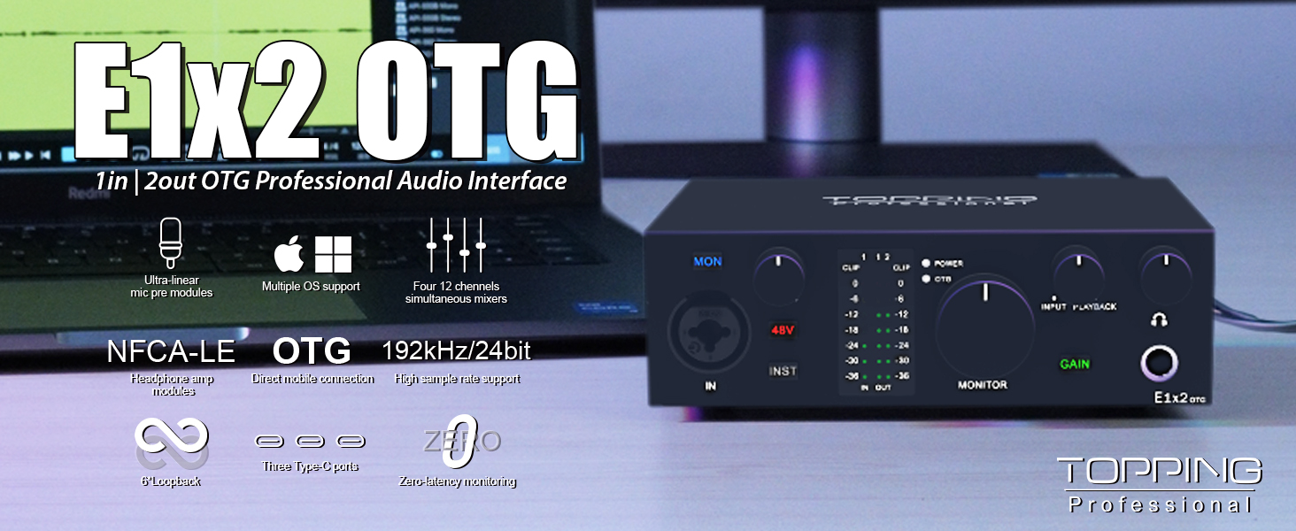 TOPPING ProFessionalから1in/2outオーディオインターフェース