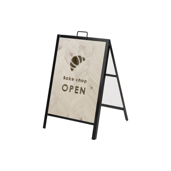スライド式A型サイン 両面 屋外使用可 ブラック W450×600 - 店舗用品の