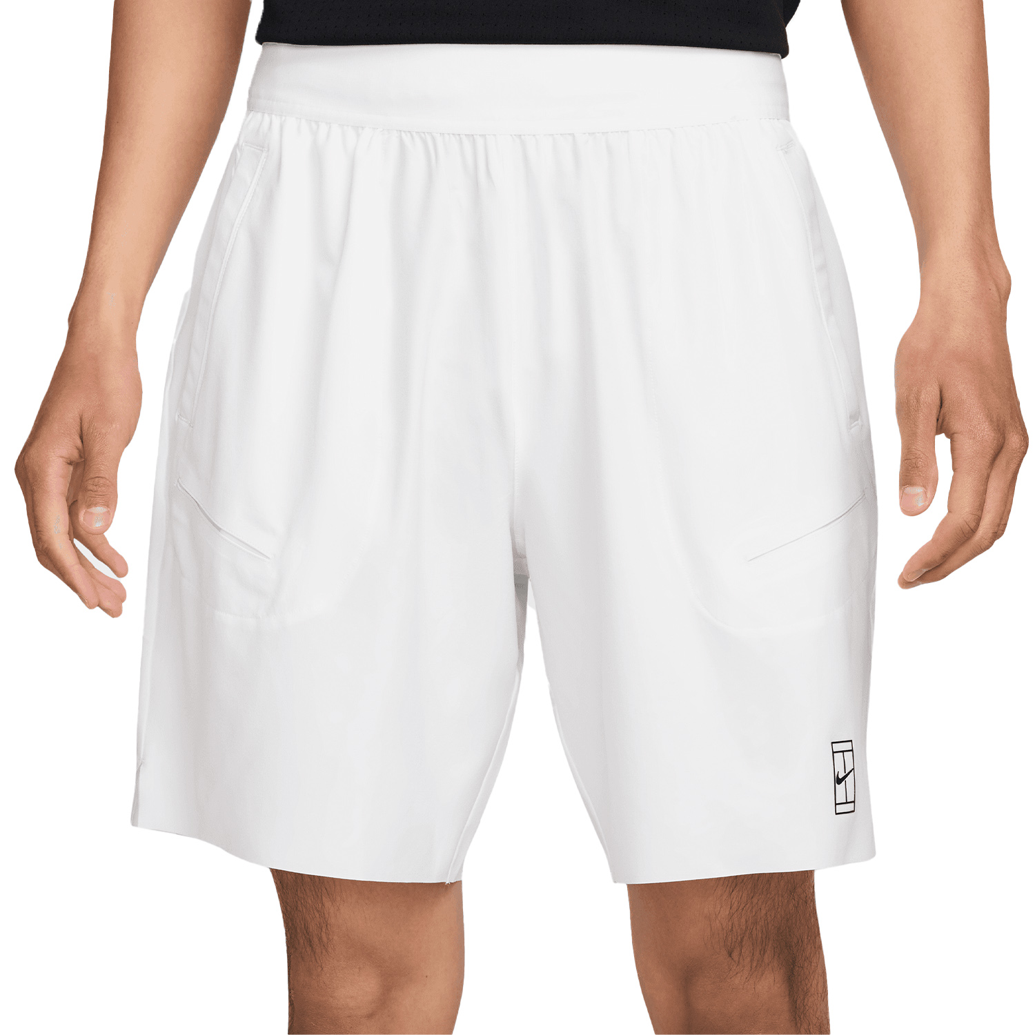 Nike Court Advantage 8in Men's Tennis Shorts - White/Black