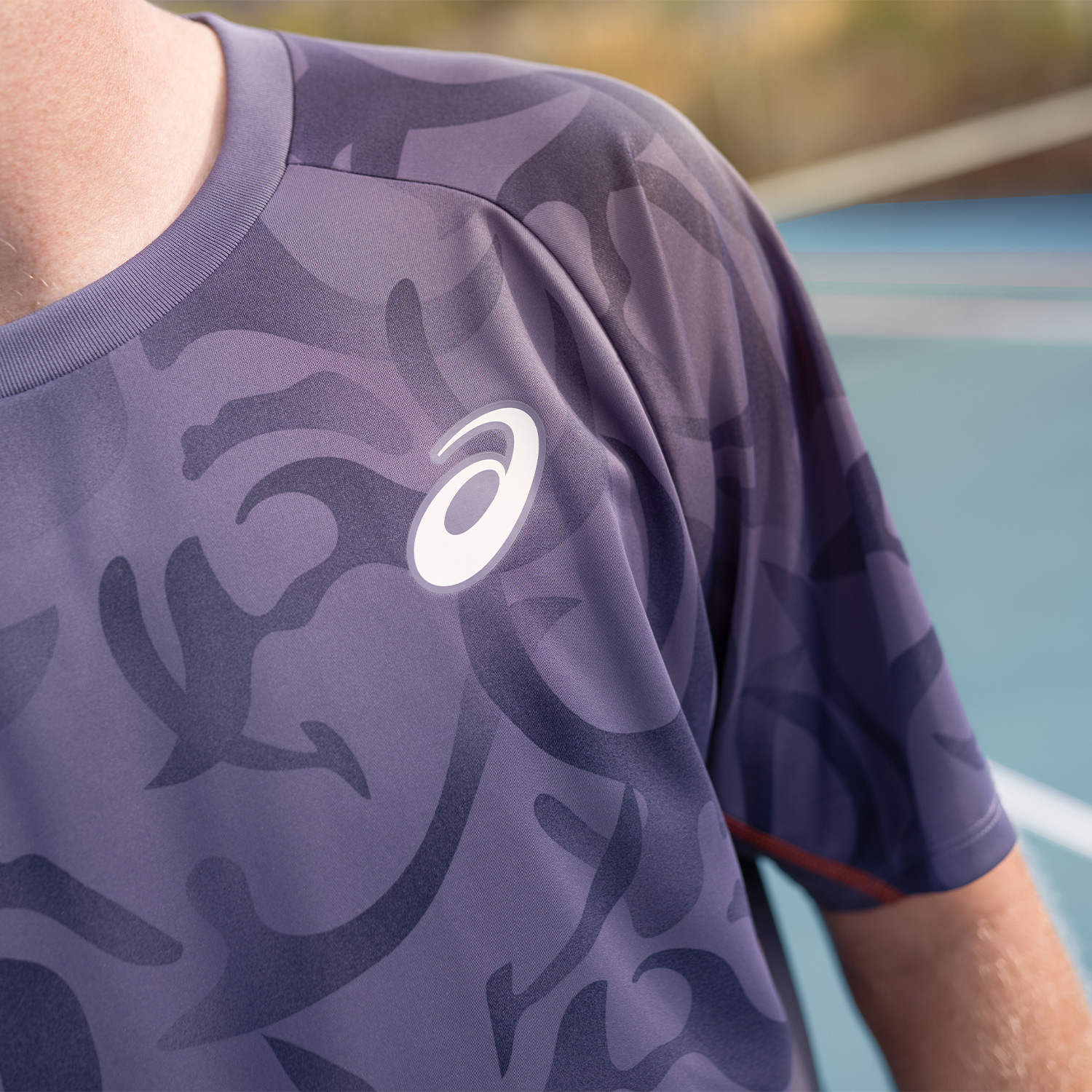 Asics Game Graphic Men's Tennis T-Shirt - Greyish Purple