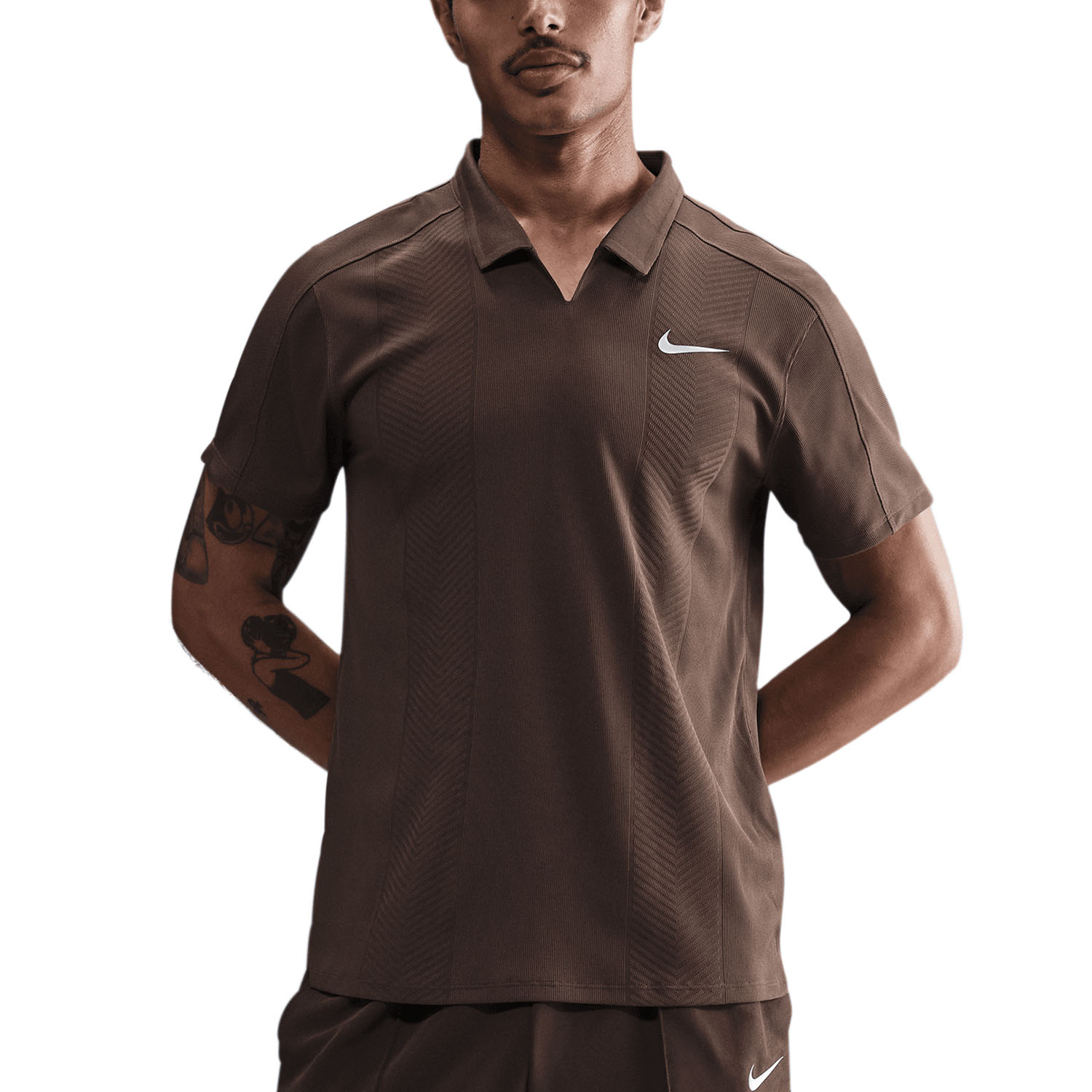 Nike Court Dri-FIT ADV Slam Men's Tennis Polo - Baroque Brown